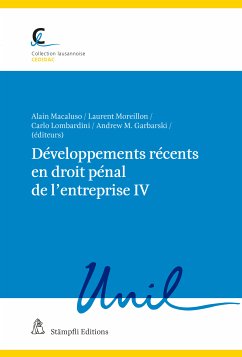 Développements récents en droit pénal de l'entreprise IV (eBook, PDF)