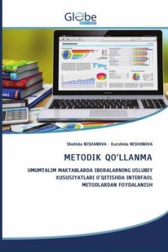METODIK QO'LLANMA - NISHANOVA, Shohida;NISHONOVA, Xurshida