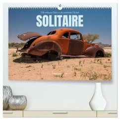 Solitaire Alte verlassene Autos in der namibischen Wüste (hochwertiger Premium Wandkalender 2025 DIN A2 quer), Kunstdruck in Hochglanz