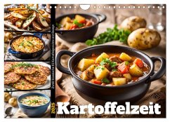 Kartoffelzeit - Zwölf klassische KI Kartoffelgerichte mit Rezept (Wandkalender 2025 DIN A4 quer), CALVENDO Monatskalender