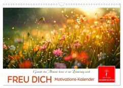 Freu Dich Motivations-Kalender (Wandkalender 2025 DIN A3 quer), CALVENDO Monatskalender