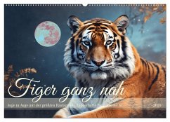 Tiger ganz nah (Wandkalender 2025 DIN A2 quer), CALVENDO Monatskalender