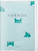 MARK'S 2024/2025 Taschenkalender A5 vertikal, Cats, Green