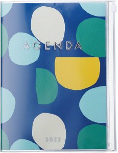 MARK'S 2024/2025 Taschenkalender A5 vertikal, Dots, Navy