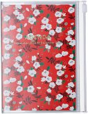 MARK'S 2024/2025 Taschenkalender A6 vertikal, Flower Pattern // Red
