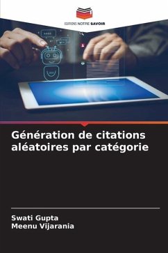 Génération de citations aléatoires par catégorie - Gupta, Swati;Vijarania, Meenu