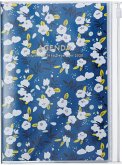 MARK'S 2024/2025 Taschenkalender B6 vertikal, Flower Pattern // Navy