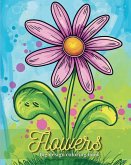 Flower - Big design coloring book