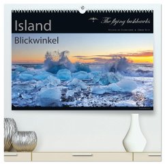 Island Blickwinkel 2025 (hochwertiger Premium Wandkalender 2025 DIN A2 quer), Kunstdruck in Hochglanz - Calvendo;flying bushhawks, The