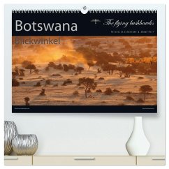 Botswana Blickwinkel 2025 (hochwertiger Premium Wandkalender 2025 DIN A2 quer), Kunstdruck in Hochglanz - Calvendo;flying bushhawks, The