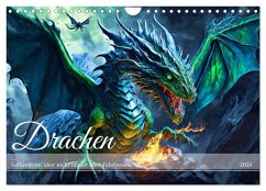 Drachen - Gefürchtete, aber nicht immer böse Fabelwesen (Wandkalender 2025 DIN A4 quer), CALVENDO Monatskalender