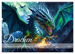 Drachen - Gefürchtete, aber nicht immer böse Fabelwesen (Wandkalender 2025 DIN A2 quer), CALVENDO Monatskalender