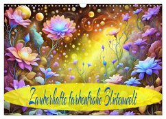 Zauberhafte farbenfrohe Blütenwelt (Wandkalender 2025 DIN A3 quer), CALVENDO Monatskalender - Calvendo;Djeric, Dusanka