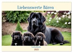Neufundländer - Liebenswerte Bären (Wandkalender 2025 DIN A2 quer), CALVENDO Monatskalender