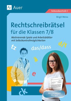 Rechtschreibrätsel für die Klassen 7-8 - Weiß, Birgit