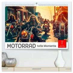 Motorrad tolle Momente (hochwertiger Premium Wandkalender 2025 DIN A2 quer), Kunstdruck in Hochglanz