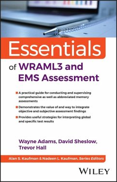 Essentials of WRAML3 and EMS Assessment (eBook, ePUB) - Adams, Wayne; Sheslow, David; Hall, Trevor A.