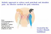 Holistic Approach to Relieve Neck Pain, Back, and Shoulder Pain: An Effective Method for Pain Reduction (eBook, ePUB)