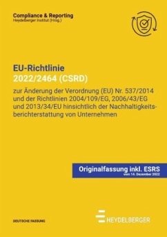 EU-Richtlinie 2022/2464 (CSRD) inkl. ESRS - Institut, Heydelberger