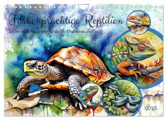Farbenprächtige Reptilien (Wandkalender 2025 DIN A4 quer), CALVENDO Monatskalender