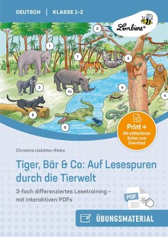 Cover Tiger, Bär & Co: Auf Lesespuren durch die Tierwelt