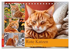 Rote Katzen (Tischkalender 2025 DIN A5 quer), CALVENDO Monatskalender