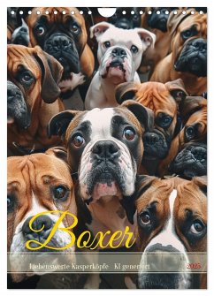 Boxer - Liebenswerte Kasperköpfe (Wandkalender 2025 DIN A4 hoch), CALVENDO Monatskalender - Calvendo;Illgen, Cathrin