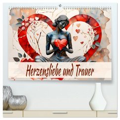 Herzensliebe und Trauer (hochwertiger Premium Wandkalender 2025 DIN A2 quer), Kunstdruck in Hochglanz - Calvendo;Djeric, Dusanka