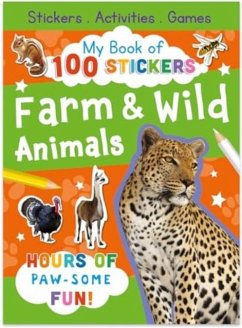 Cover My Book of 100 Stickers: Farm & Wild Animals