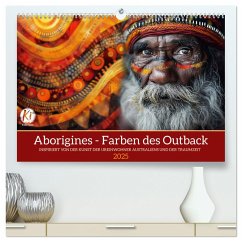 Aborigines - Farben des Outback (hochwertiger Premium Wandkalender 2025 DIN A2 quer), Kunstdruck in Hochglanz - Calvendo;Waurick, Kerstin