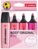 Textmarker - STABILO BOSS ORIGINAL - Shades of Pink - 4er Pack
