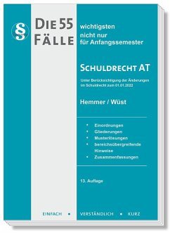 Die 55 wichtigsten Fälle Schuldrecht AT - Hemmer, Karl-Edmund; Wüst, Achim; D'Alquen, Clemens