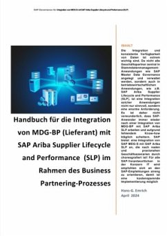 Handbuch für die Integration von MDG-BP (Lieferant) mit SAP Ariba Supplier Lifecycle and Performance (SLP) - Emrich, Hans-Georg