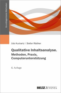 Qualitative Inhaltsanalyse. Methoden, Praxis, Computerunterstützung - Kuckartz, Udo;Rädiker, Stefan