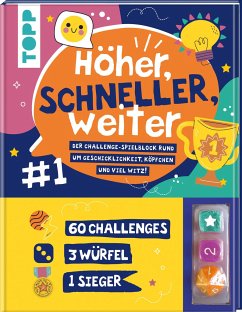 Höher, schneller, weiter! Der Challenge-Spieleblock mit 3 Würfeln - frechverlag