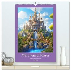 Märchenschlösser - Bezaubernde Schlossburgen (hochwertiger Premium Wandkalender 2025 DIN A2 hoch), Kunstdruck in Hochglanz - Calvendo;Brunner-Klaus, Liselotte