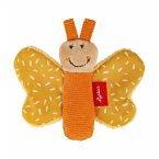 sigikid 43369 - Greifling Schmetterling ocker Yellow, Materialmix, 9 cm, Babyspielzeug