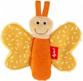 sigikid 43369 - Greifling Schmetterling ocker Yellow, Materialmix, 9 cm, Babyspielzeug