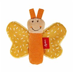 sigikid 43369 - Greifling Schmetterling ocker Yellow, Materialmix, 9 cm, Babyspielzeug