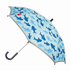 sigikid 25329 - Regenschirm Hai, Durchmesser: 75 cm, Kinderregenschirm
