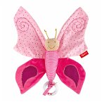 sigikid 43332 - Knistertuch Schmetterling pink groß Kinderbunt, Schmusetuch, 27 cm, Babyspielzeug