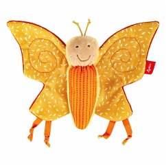 sigikid 43352 - Aktiv Schmetterling gelb Yellow, Materialmix, 16 cm, Babyspielzeug
