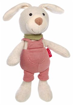 sigikid 39921 - Latzhosen-Hase Sweety, rot, Kuscheltier, ca. 32 cm