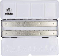 Schmincke Leerkasten für Aquarellfarben, Metall für 24 x 1/2 oder 12 x 1/1 Näpfchen