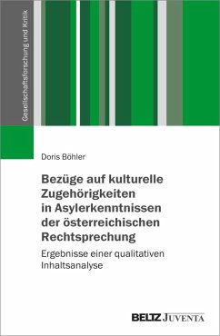 Cover Bezüge auf kulturelle Zugehörigkeiten in Asylerkenntnissen der österreichischen Rechtsprechung (eBook, PDF)