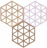 Untersetzer-Set Triangles 3 Stck. Light Terracotta/Lupine/Almond