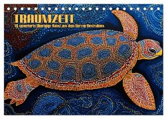 Traumzeit - KI-generierte Aborigine-Kunst aus dem Herzen Australiens (Tischkalender 2025 DIN A5 quer), CALVENDO Monatskalender