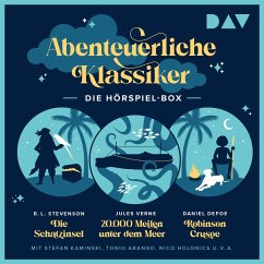 Abenteuerliche Klassiker - Die Hörspiel-Box. Die Schatzinsel, 20.000 Meilen unter dem Meer, Robinson Crusoe - Verne, Jules;Stevenson, Robert Louis;Defoe, Daniel