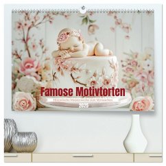 Famose Motivtorten (hochwertiger Premium Wandkalender 2025 DIN A2 quer), Kunstdruck in Hochglanz
