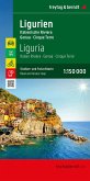 Ligurien, Straßen- und Freizeitkarte 1:150.000, freytag & berndt